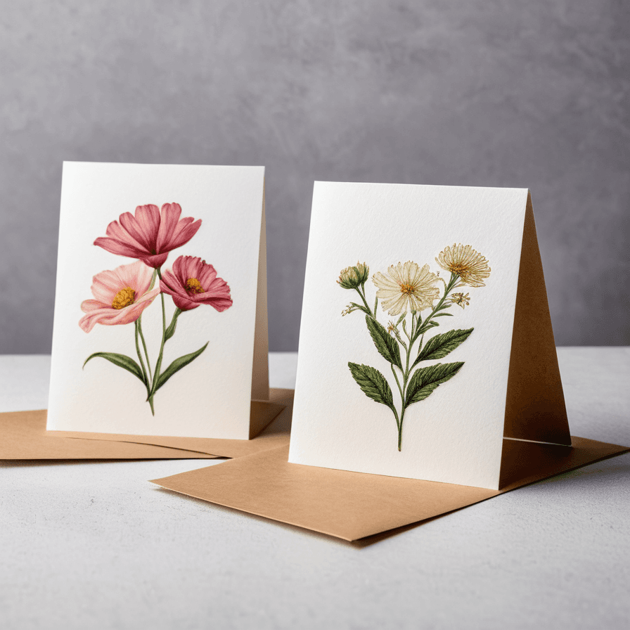 Set de tarjetas artesanales